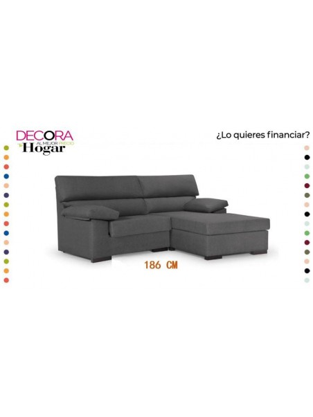 Sofá 1 Plazas Cheislong  reversible 186cm Centaury Marengo