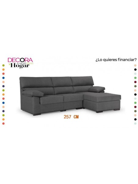 Sofá 3 Plazas Cheislong  reversible 257cm