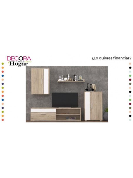 Composición Salón Mini 220cm Cambrian/Blanco