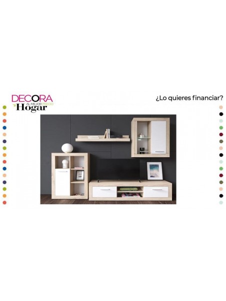 Composición Salón Shark 205cm Cambrian/Blanco